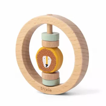 Trixie Mr. Lion Rundes Holz-Babyspielzeug zum Zahnen, 6m+