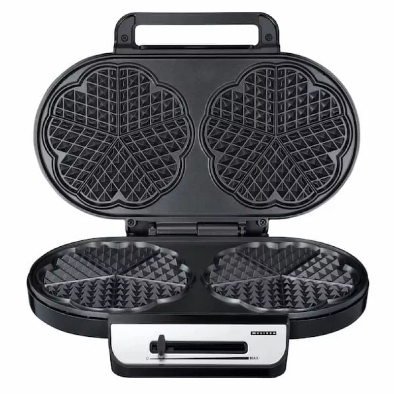 Melissa Doppel-Herzförmiger Waffeleisen 1200W Edelstahl