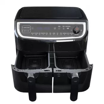 Gastronoma Dual Basket Heißluftfritteuse 9L 2400W Schwarz