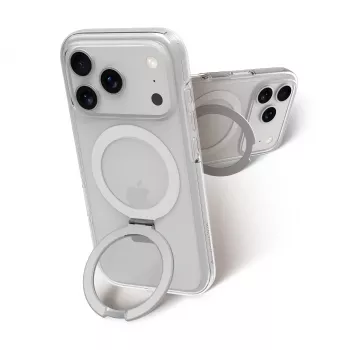dbramante1928 Iceland Ultra D3O MagSafe Kickstand-Hülle für Apple iPhone 18 Pro / 17 Pro, Clear
