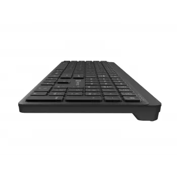 Natec Tang US kabellose Tastatur Bluetooth + 2,4 GHz Silent Slim Schwarz