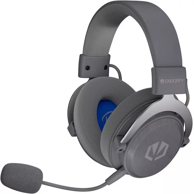 ENDORFY VIRO Infra Wireless Gaming-Headset – Altgrau (2,4 GHz USB-C-Dongle, Bluetooth, USB-C, 3,5-mm-Klinke)