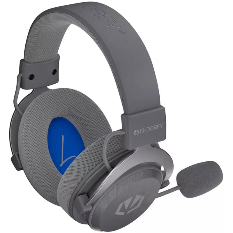 ENDORFY VIRO Infra Wireless Gaming-Headset – Altgrau (2,4 GHz USB-C-Dongle, Bluetooth, USB-C, 3,5-mm-Klinke)