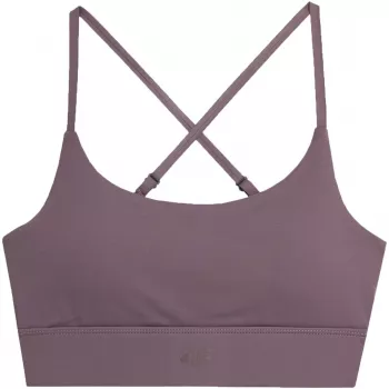 4F F079 Damen Medium Support Sport-BH Lila L