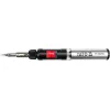 Yato YT-36706 Gaslötkolben 1300°C Butan-Brenner mit Heißluftgebläse, Schwarz/Rot/Edelstahl