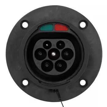 Akyga AK-SC-E26 Typ-2-EV-Ladestecker (männlich), dreiphasig, 32 A, IP44, Schwarz