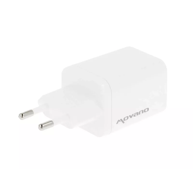 MOVANO GaN 65W 2x USB-C PD + USB-A Ladegerät (Weiß)