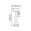 LED Line Lite RIWIA Schreibtischlampe, 1W, 120lm, 1800mAh, Gold