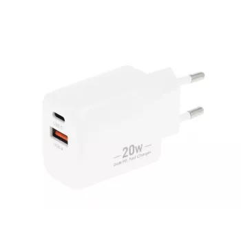 MOVANO GaN 20W USB-C PD + USB-A Ladegerät (Weiß)