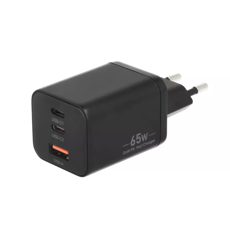 MOVANO GaN 65W 2x USB-C PD + USB-A Ladegerät (Schwarz)