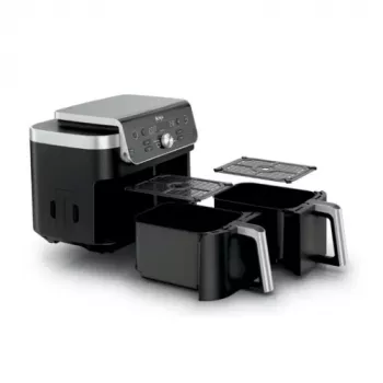 Ninja Dual Zone XL DZ950EU Heißluftfritteuse 9,5 L 2470 W, Schwarz/Grau