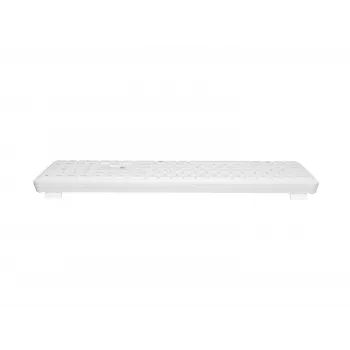 NATEC Tang US kabellose Bluetooth + 2,4 GHz Silent Slim Tastatur, Weiß
