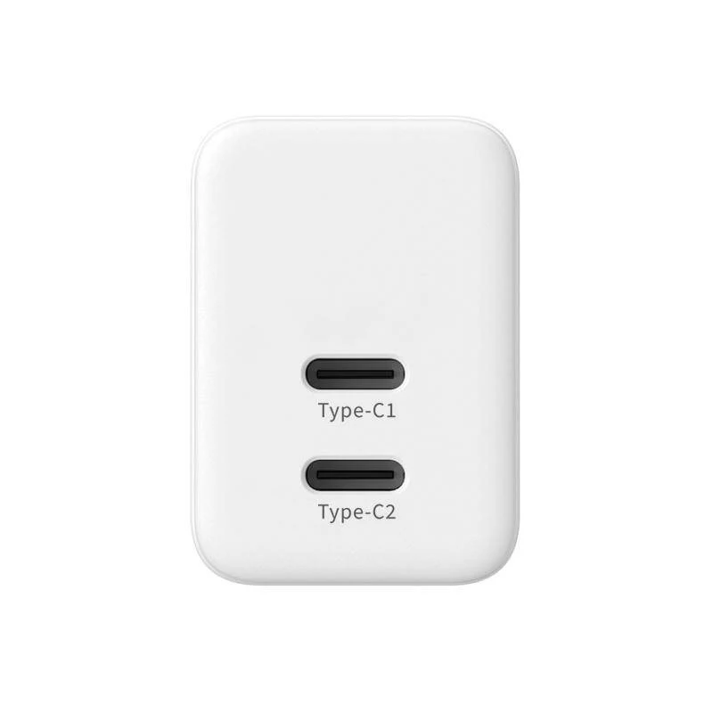 CRONG 35W Dual USB-C PD 3.0 PPS GaN Wandladegerät - Weiß