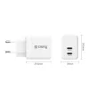 CRONG 35W Dual USB-C PD 3.0 PPS GaN Wandladegerät - Weiß