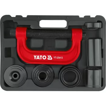 Yato YT-25413 173-teiliges Steckschlüssel- und Bit-Set mit 1/4 inch, 3/8 inch, 1/2 inch Antrieb, feinverzahnten Ratschen, CrV-Stahl, poliertem Chrom
