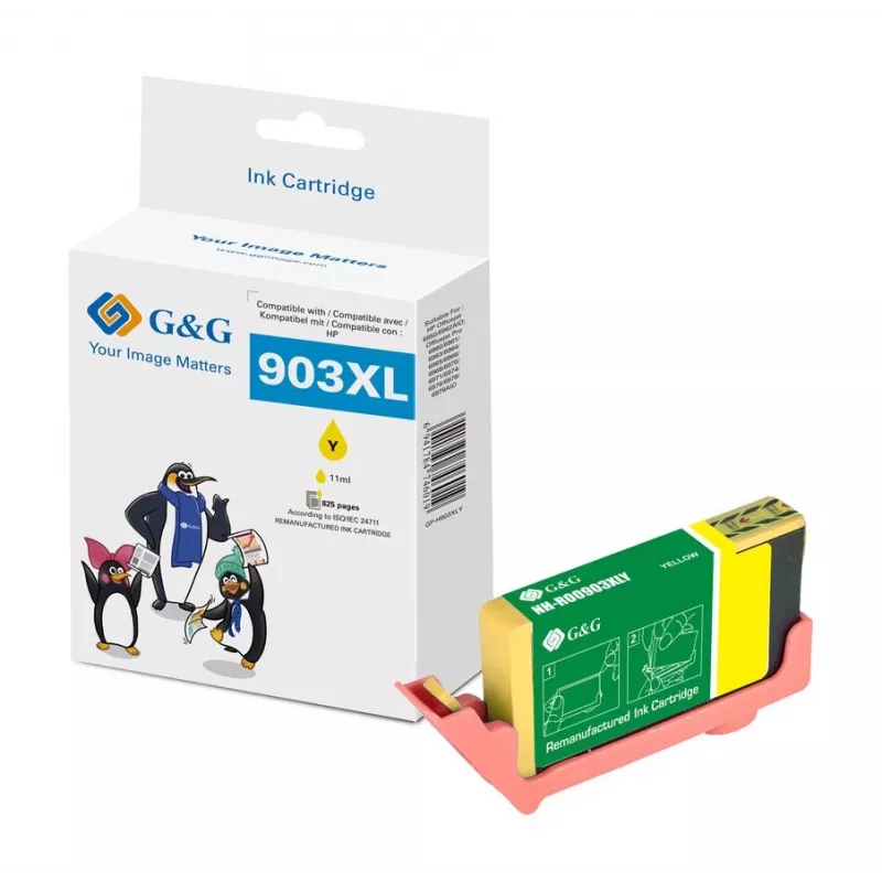 G&G Kompatible HP 903XL Gelbe Tintenpatrone (T6M11AE, 18846)