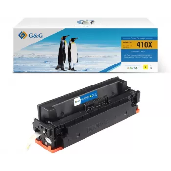 G&G XL Toner-Kartusche kompatibel mit HP 410X/CF412X, Gelb, 5.000 Seiten (14354)