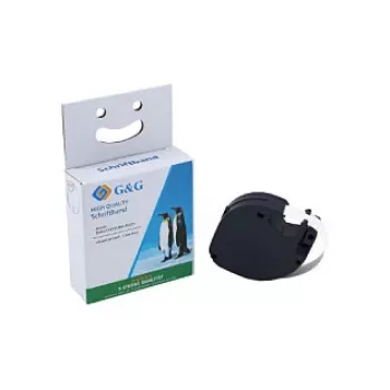 G&G BM-D-G-91221 Beschriftungsband-Kartusche 12mm x 4m Weiß/Schwarz für DYMO