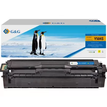 G&G Kompatible Tonerkartusche für Samsung CLT-Y504S / HP SU502A - Gelb, 1.800 Seiten (14458)