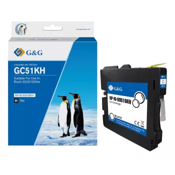 G&G kompatible Tintenpatrone für Ricoh GC51KH (405862) - Schwarz, 2500 Seiten 19656