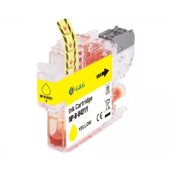 G&G kompatible Tintenpatrone Brother LC421Y Gelb (200 Seiten) 20562