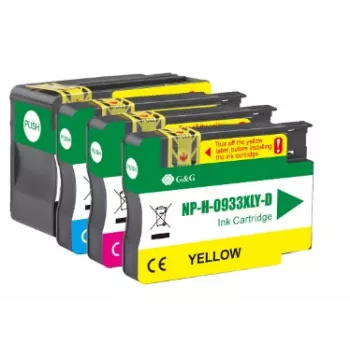 G&G kompatible Tintenpatronen 4er-Pack Schwarz/Cyan/Magenta/Gelb für HP 932XL/933XL (GP-H932XLBK/933XLCMY-4P)