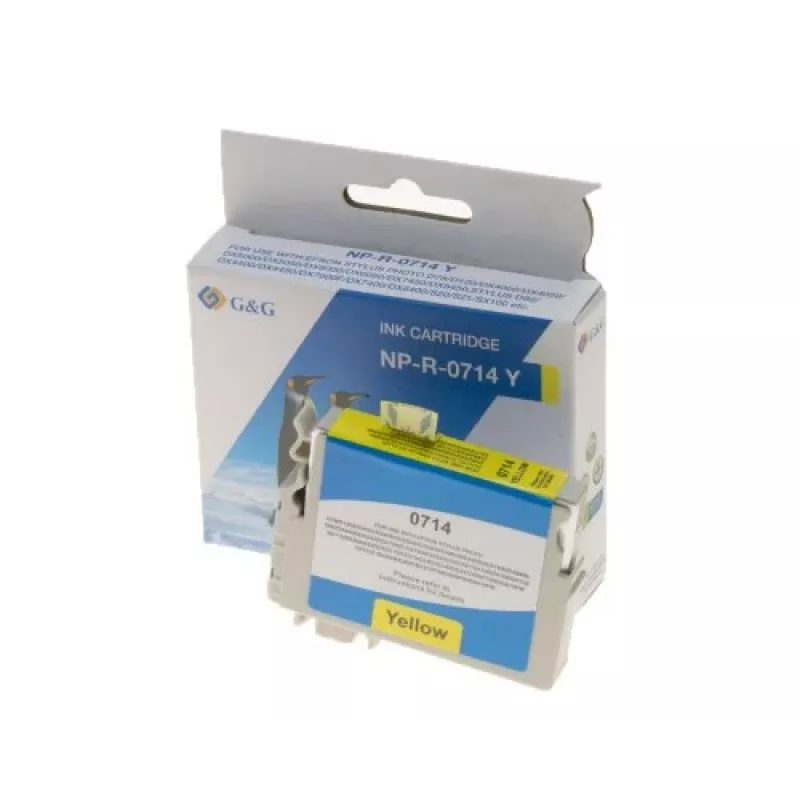 G&G Kompatible Tintenpatrone für Epson T0714 Gelb (3547)