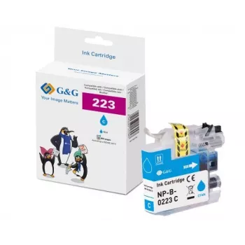 G&G XL Tintenpatrone kompatibel mit Brother LC-223C (Cyan, High Yield) 14521