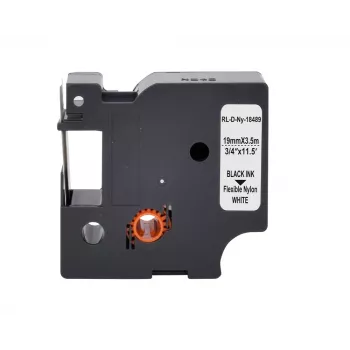 G&G Polyamid-Etikettierband 19mm x 3,5m Weiß/Schwarz für Dymo Rhino RL-D-Ny-18489-BK/WT-19MM*3,5M