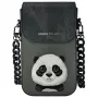 Nimmy Big Eyed Pet 2.0 Panda Umhängetasche für Handy - Schwarzes PU-Leder