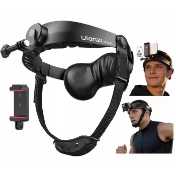 ULANZI Kopfhalterung für Action-Kameras und Smartphones mit 360° drehbarer Handyhalterung