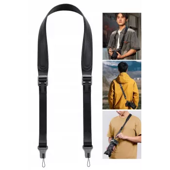 ULANZI CSS1 Anti-Tangle U-Snap Kamera Nackt-/Schultergurt für DSLR und spiegellose Kameras, 60 kg Traglast, Schwarz