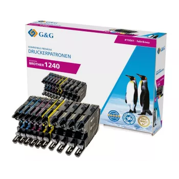 G&G Kompatible Tintenpatronen Multipack Schwarz, Cyan, Magenta, Gelb NP-B-0075BK (1P750-10)