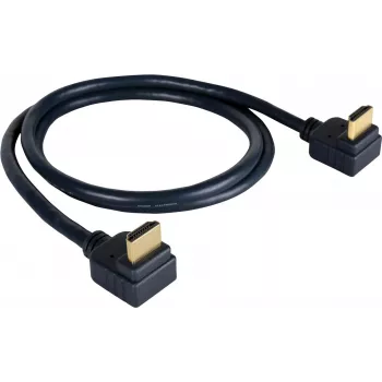 Kramer C-HM/RA2 Serie C-HM/RA2-6 High-Speed HDMI-Kabel mit Ethernet, gewinkelter HDMI-Stecker auf gewinkelten HDMI-Stecker, 1,8 m, dreifach geschirmt, grau, 4K-Unterstützung 97-0144006