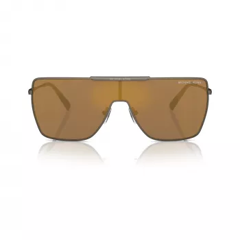 Michael Kors Herren MK1152-1001F9 Pilot Sonnenbrille, Schwarzes Gestell, Graue Gläser, 58-17-145 mm