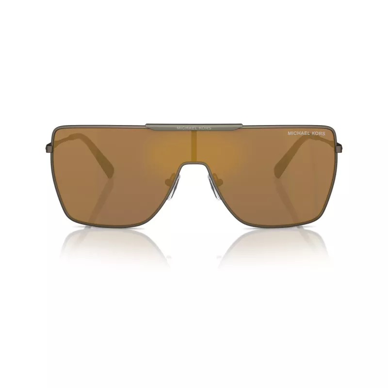 Michael Kors Herren MK1152-1001F9 Pilot Sonnenbrille, Schwarzes Gestell, Graue Gläser, 58-17-145 mm