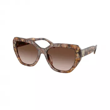 Tory Burch TY7194U197513 Damen-Sonnenbrille, quadratisch, Acetat, Dark Havana/Braun Gradient, 55-17-140 mm
