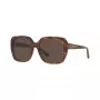 Michael Kors Damen MK2140-366787 Eckige Sonnenbrille, Dunkle Schildpatt-Fassung, Braune Gradient-Gläser, 55/18/140 mm