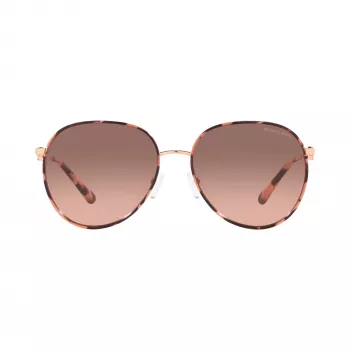 Michael Kors Damen MK1128J110813 Pilot Sonnenbrille, hellgoldenes Gestell, braune Gradientengläser, 58/17/145 mm