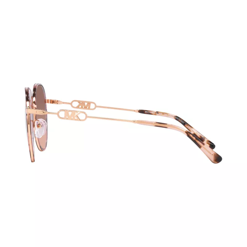 Michael Kors Damen MK1128J110813 Pilot Sonnenbrille, hellgoldenes Gestell, braune Gradientengläser, 58/17/145 mm