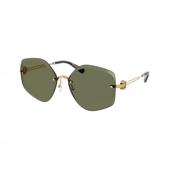 Tory Burch TY6111-334371 Damen-Sonnenbrille, dunkelbraun Havanna Rahmen, braun Gradient Gläser, 56/16/140 mm
