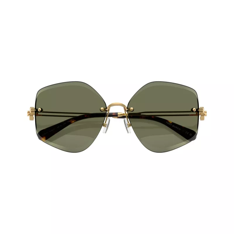 Tory Burch TY6111-334371 Damen-Sonnenbrille, dunkelbraun Havanna Rahmen, braun Gradient Gläser, 56/16/140 mm