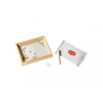 Tiny Love Einfaches Holzrahmen-Baby-Hand- und Fußabdruck-Erinnerungsset