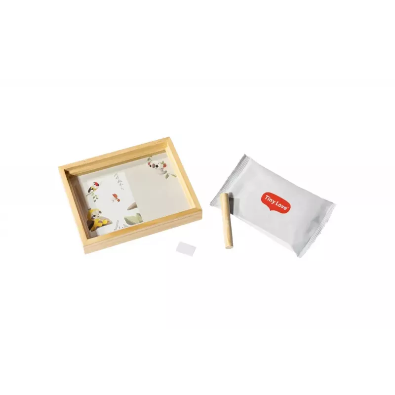 Tiny Love Einfaches Holzrahmen-Baby-Hand- und Fußabdruck-Erinnerungsset