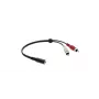 Kramer C-A35F/2RAM-1 Audio-Adapterkabel - 3,5 mm Buchse auf 2x RCA Stecker, 30 cm, Schwarz