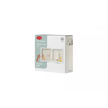Tiny Love Simple Frame Baby Handabdruck- oder Fußabdruck-Erinnerungsset, Weiß