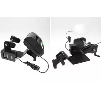 Brodit Druckerhalterung mit Etikettenrollenfunktion für Zebra Alpha 30L/40L, VESA 75/AMPS, MultiMoveClip, Batterie-Eliminator (217038)