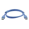 Kramer C-USB3/AA-3 USB 3.0 Kabel, Typ-A Stecker zu Typ-A Stecker, 0,9 m, Blau 96-0230003