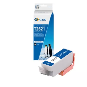 G&G XL Schwarz Tintenpatrone Kompatibel mit Epson 26XL (T2621, C13T26214012) - 14657