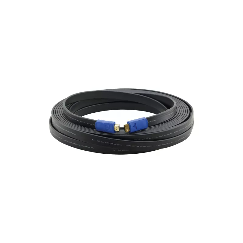 Kramer C-HM/HM/FLAT/ETH-3 High-Speed-HDMI-Kabel mit Ethernet, 0,91 m, flach, schwarz 97-01014003